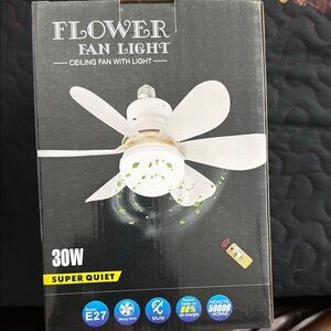 Fan Light with Remote - White